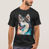 T-shirt Cute Alaskan Malamute Dog on Alaskan Malamute 3 (Devant)