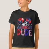 T-shirt Cute All American Dude 4th Of July Celebration (Devant)