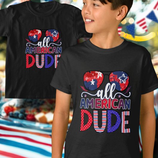 T-shirt Cute All American Dude 4th Of July Celebration