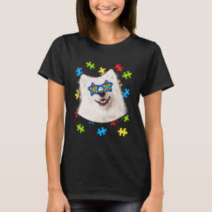 T-shirt Cute American Eskimo Autism Puzzle Lunettes de sol
