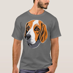 T-shirt Cute American Foxhound tog Dog Face