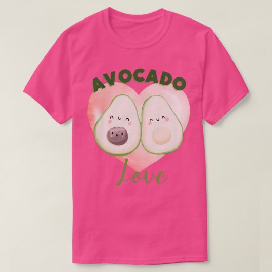 T-shirt Cute Amour Avocado (Design devant)