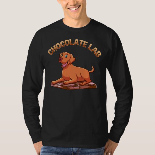 T-shirt Cute & Chocolat Lab Pun Brown Labrador Chien (Devant)