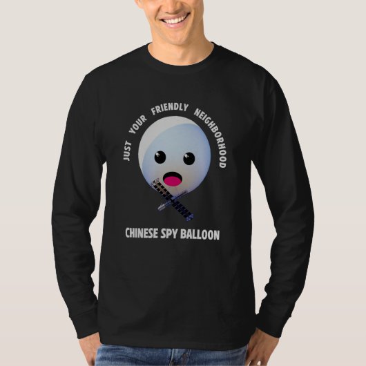 T-shirt Cute and Chinese Spy Balloon (Devant)