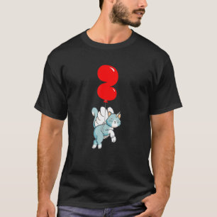 T-shirt Cute Angel Chat 2e anniversaire Enfants Balloon Pa