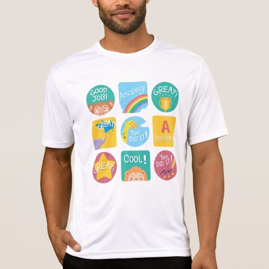 T-shirt Cute animal récompensé Motivational Étiquette de c (Devant)