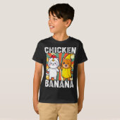 T-shirt Cute Animals In Chicken And Banana Costumes Kawaii (Devant entier)
