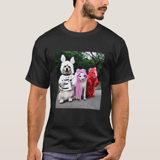 T-shirt Cute Animaux Cosplay (Devant)