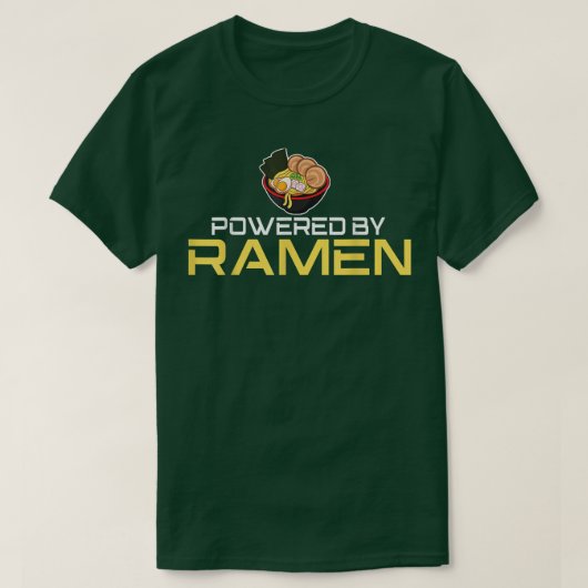 T-shirt Cute Anime powered by ramen (Design devant)