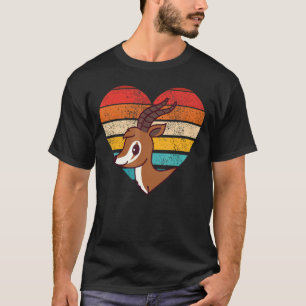 T-shirt Cute Antelopes Forme de coeur rétro Vintage