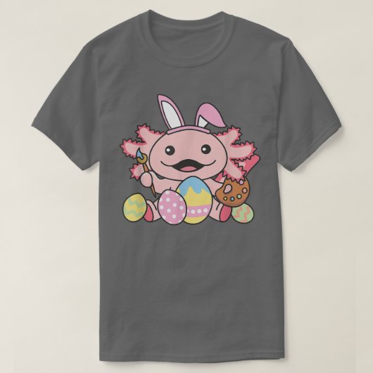 T-shirt Cute Aolotl At Easter With Easter Eggs a easter (Design devant)