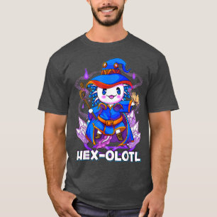 T-shirt Cute Aolotl In A Wizard Halloween Costume 1378