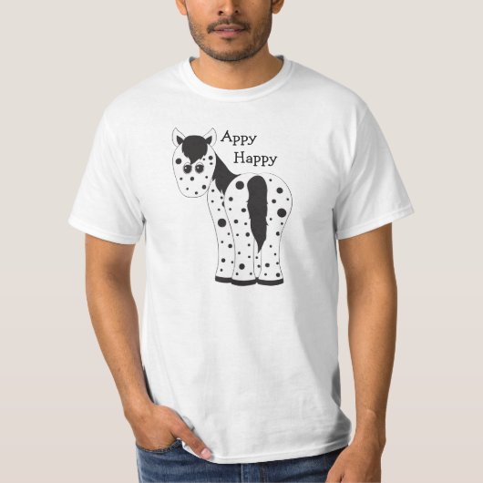 T-shirt Cute Appy Happy Leopard Appaloosa Horse (Devant)