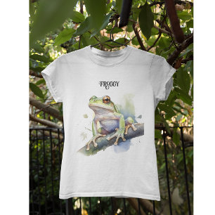 T-shirt Cute Aquarelle Arbre Frog, personnalisé