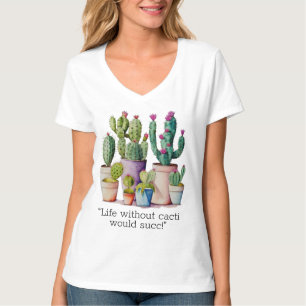 T-shirt Cute aquarelle cactus succulents dans les pots