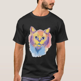 T-shirt Cute Aquarelle Chat Cadeaux Chats Me Rendre Heureu