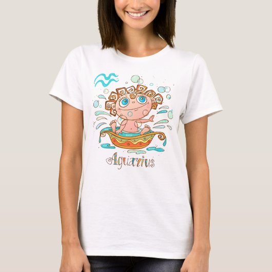 T-shirt Cute Aquarius Enfants bulles (Devant)