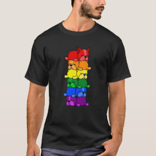 T-shirt Cute arc-en-ciel Boston Terrier Gay pride Lgbt Pup