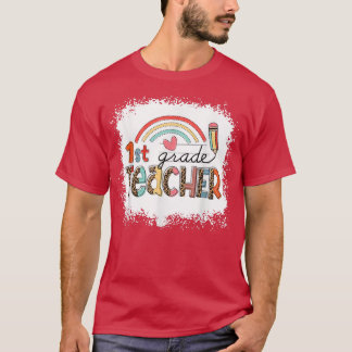 T-shirt Cute arc-en-ciel Enseignant de première année Leop