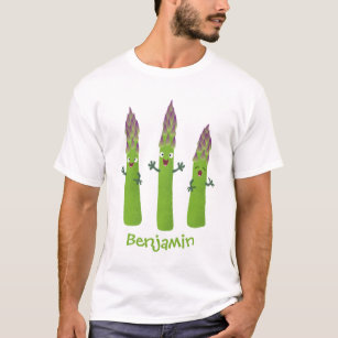 T-shirt Cute asperges chantant un trio végétal dessin anim