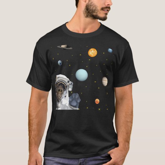 T-shirt Cute Astronaut Cat Desing (Devant)