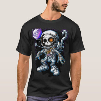 T-shirt Cute Astronaut Chibi Squelette