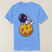 T-shirt Cute Astronaut Lay On Moon (Design devant)