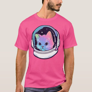 T-shirt Cute Astronaut Psychédélique Chat Trippy Edm Rave