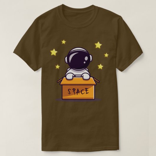 T-shirt Cute astronaute Dans La Boîte 1 (Design devant)