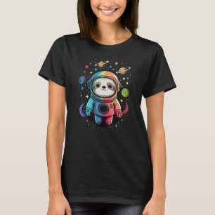 T-shirt Cute astronaute Sloth dans l'espace extra-atmosphé