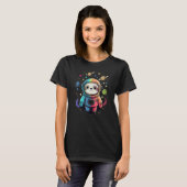 T-shirt Cute astronaute Sloth dans l'espace extra-atmosphé (Devant entier)