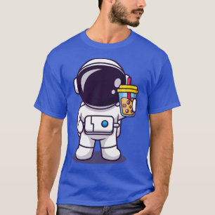 T-shirt Cute astronaute tenant Boba Milk Tea Cartoon