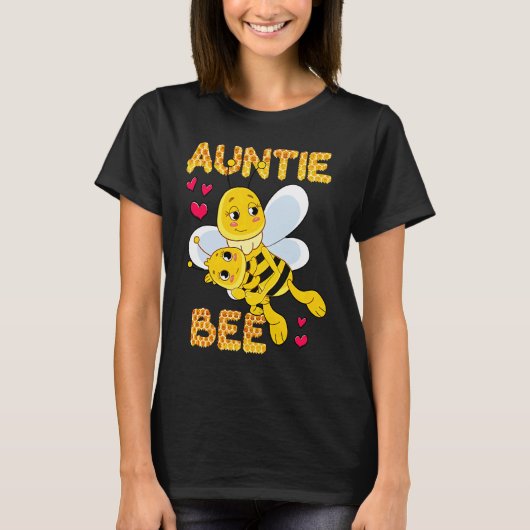 T-shirt Cute Auntie Bee Mother's Day Beekeeper Matching Fa (Devant)