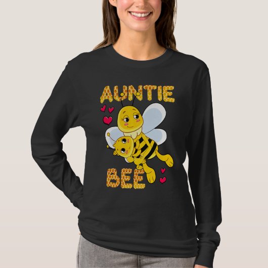 T-shirt Cute Auntie Bee Mother's Day Beekeeper Matching Fa (Devant)