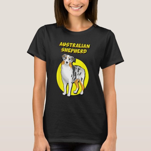 T-shirt Cute Australian Shepherd (Devant)