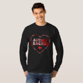T-shirt Cute Autism Teacher Valentines Day Heart (Devant entier)