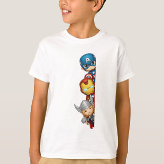 T-shirt Cute Avangers Super Heroes Peeking Design