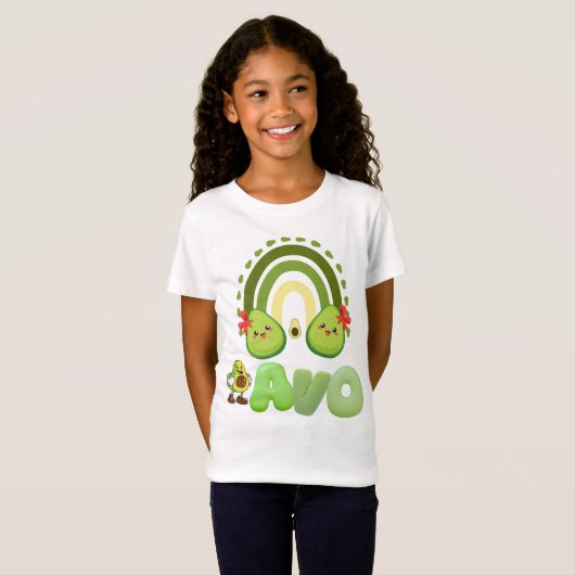 T-Shirt Cute Avocado "Avo" Design – Fun & Playful  (Devant entier)