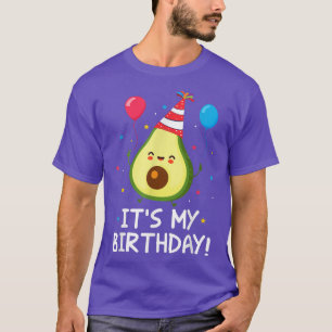 T-shirt Cute Avocado C'Est Mon Anniversaire Garçons Filles