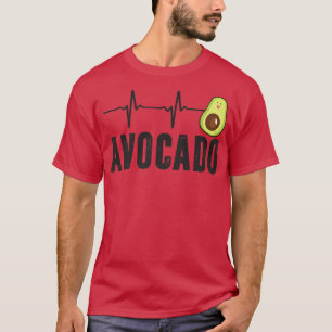 T-shirt Cute Avocado Heartbeat, Vegan For Men Women, Guaca