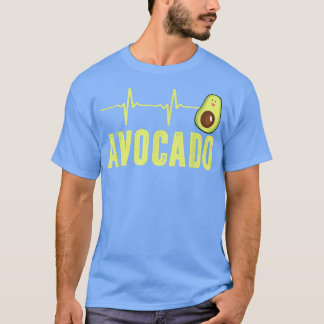 T-shirt Cute Avocado Heartbeat, Vegan For Men Women, Guaca