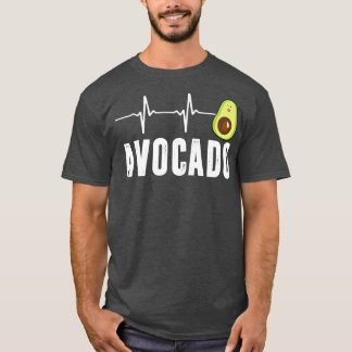 T-shirt Cute Avocado Heartbeat, Vegan For Men Women, Guaca