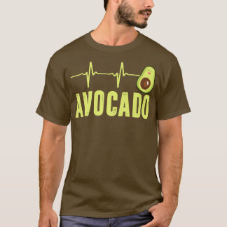 T-shirt Cute Avocado Heartbeat, Vegan For Men Women, Guaca