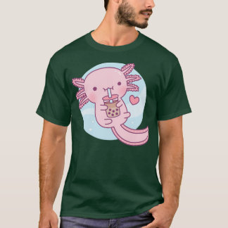 T-shirt Cute Axolotl Aime Bubble Tea 1