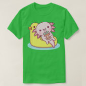T-shirt Cute Axolotl g Sur Bassin De Canard Float Bubble (Design devant)