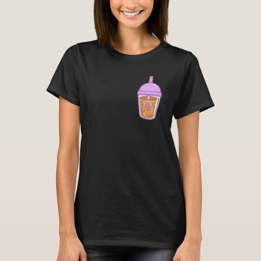 T-shirt Cute Axolotl In Boba Tea (Devant)