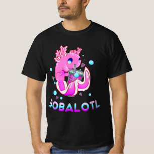 T-shirt Cute Axolotl Lover Bobalotl Boba Kawaii Anime Japa