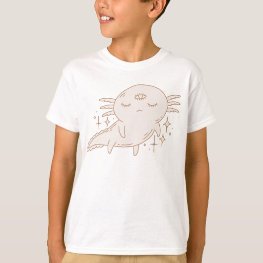 T-shirt Cute Axolotl Lover Drôle Axolotl Enfants Hommes Fe (Devant)