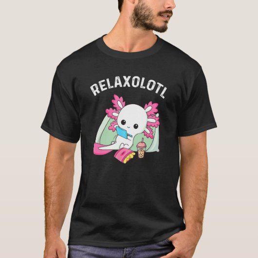T-shirt Cute Axolotl Lover Mexican Salamander Relaxolotl (Devant)