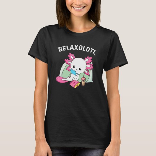 T-shirt Cute Axolotl Lover Mexican Salamander Relaxolotl (Devant)